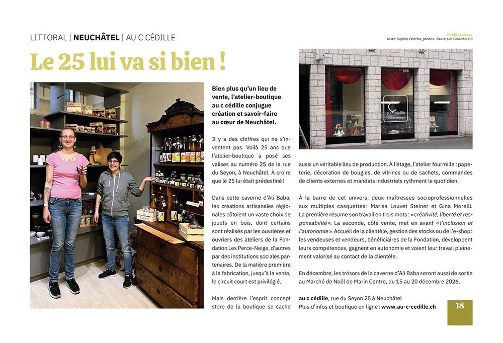 article du journal " Les Fêtes en pays de Neuchâtel"
